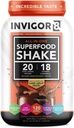 InVIGOR8 Superfojod Ghey Protein Isote Chocolate Gutenie Gutenberg i Notific GMO Meal with Probiotics and Omega 3 (645g)