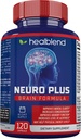 Neuro Plus Brain & Focus Formuła - Nootropowy suplement booster mózgu, Popiera zdrowie mózgu, Jasność psychiczna i Focus - Wzmacnia koncentrację i energię mentalną - 120 Kapsułek (1)