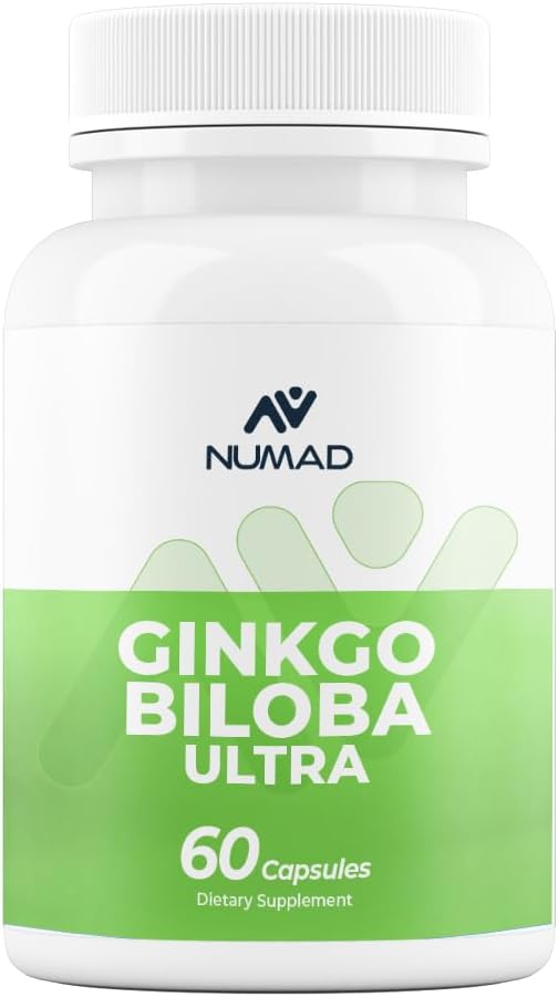 NUMAD Gindseng (600mmg) + Ginkgo Biloba (120mg) 60 Capsules ExtraFor força Nootròpics Institucionals