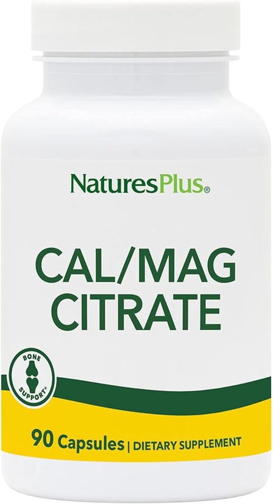 NaturesPlus Cal / Magic Citrate - 90 קפסולות צמחוניות - 500 מ"ג Calcium, 250 מ"ג מגנזיום - 30 משרתים
