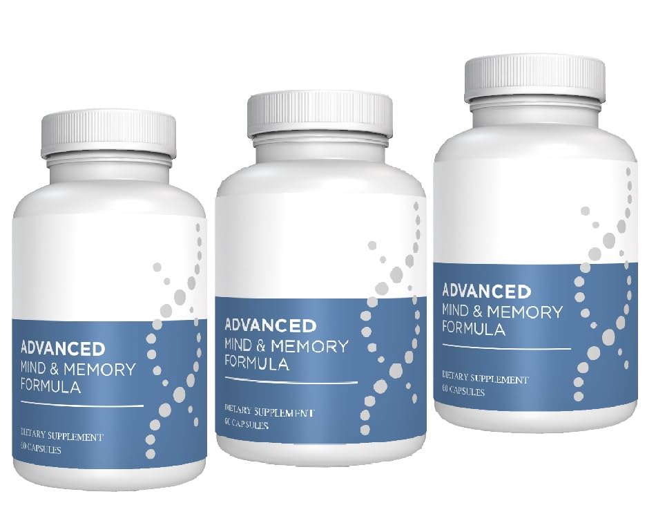 Advanced Memory Formula Extreme Brain Booster, Brain Supplement for Memory, Focus and Mental Performance, Memory Vitamins for Better Brain Health 180 Capsules (3 Pack)