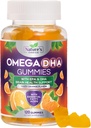 Omega 3鱼油胶 - 三强Omega3 Gummy - DHA & EPA Faty Acids for Heart Health, Joint & Brain Supports, Natural's High Absolute Omega鱼油增产,橙色Flavor - 120 Gummys