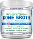 Both Beef Protein Powder - 1.25 Ibn / 20 oz, Unflafored - Made in USA - High Collagen & gelatin dari Grass Fed Bovine - Anting Marrow Manfaat - Soups, Paleo & Keto