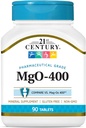 21 Century mgO 400 mg tabletki, 90 Count, Assorted