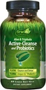 Irwin Naturals Aloe & Triphala Active Cleanse + Probiyotiks - 60 Liquid Softgels - Natural Digestive Support - Gentle, Aktiv Detox + Elimination 2Part Colon Care - Nourish + Balance