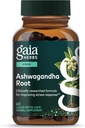 Gaia Herbs Ashwagandha Root - Stress Relief & Sleep Support Supplement - Unterstützt Balanced Energy Levels & Positive Outlook* - 60 Vegan Liquid Phyto Capsules (30-Day Supply)