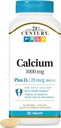 21 Century Calcium Plus D Tablets, 1000 mg, 90 Count
