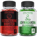 Atlantis Nutrition Testosterone Booster 2-Pack (120 Gummies) + Ashwagandha 60 Gummies