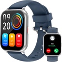 RUIMEN Smart Klokker for menn kvinner (Answer/Make Calls, 2 Bands Inkludert), 1.8" Smartwatch for iOS/Android-telefoner, Fitness Tracker hjertefrekvens/Sleep Monitor Digital Klokke Vanntett Blå