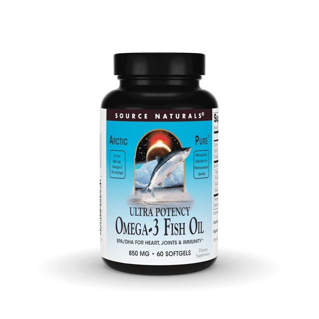 Source Naturals ArcticPure Ultra Potency 850 mg Omega-3 Fish Oil - 60 Softgels
