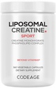 Codeage Liposomal Creatine Monohydrate Supplement, Pure Creatine 2500mg - 3 Months Supply, Micronized, Creatinine Muscles Sports Nutrition and Athletes, Non-GMO - 360 Capsules