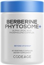 Codeage Berberine Phytosome Supplement - Berberine HCL, Alpha Lipoic Acid, Phospholipid Complex - 2-Month Supply - Berberine HCL - Berberine Hydrochloride - Gluten-Free, Non-GMO - 60 Capsules