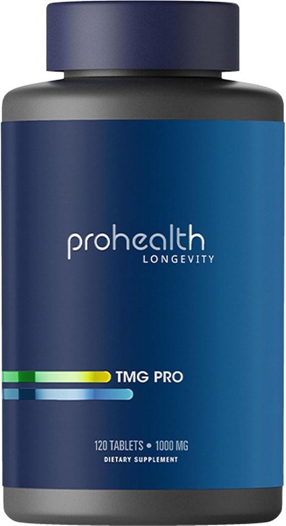 Prohealth Longvity | TMG Supplement (Trimithylycine), Betaine Anhydrus - 1,000 mg, 120 Tablets - Metheliation Count (201).