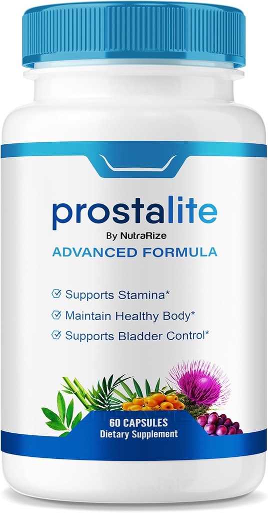 NutraRize Prostalite Cápsulas, Prostalite Prostate Supplement, Prostalite All-Natural Supplement for More Control, Prostalite Maximum Strength Pills, Prosta lite Reviews (60 Cápsulas)