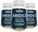 Doctor Formulated AREDS 2 Plus Eye Vitamins with Zeaxanthin Plus Lutein - Bilberry and Grape Seed Extract - Macular Health Formula - 60 Eye Supplement Capsules