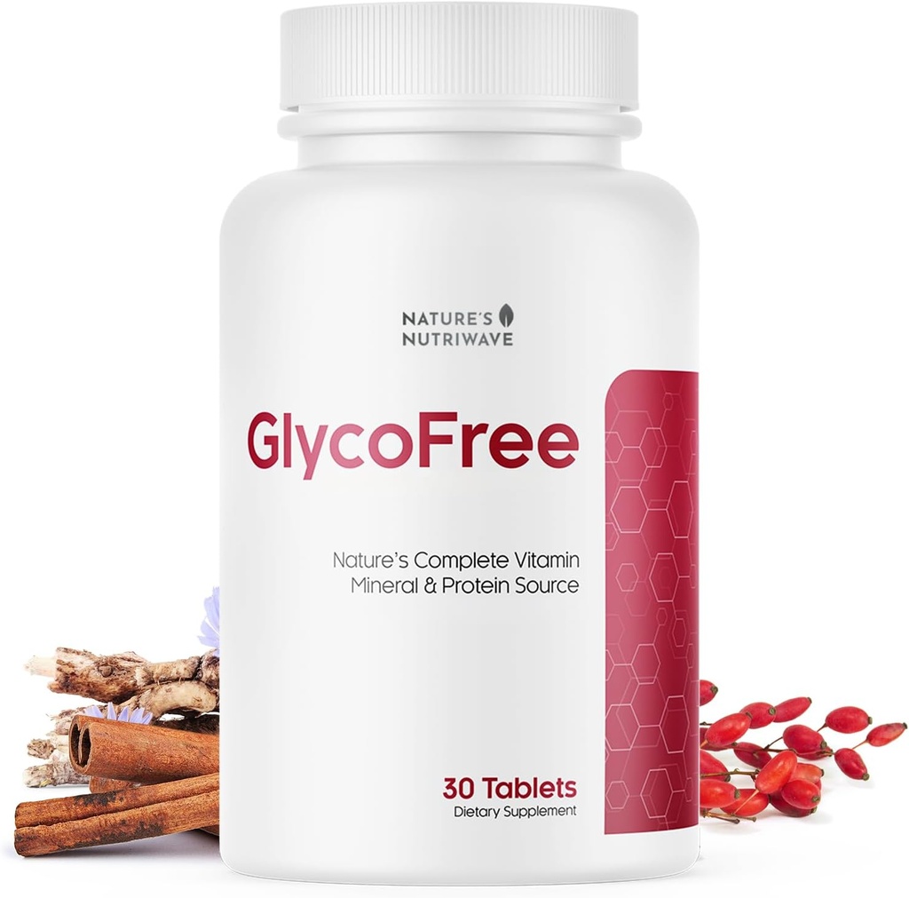 GLYCOFREE Ergänzung, natürliche pflanzenbasierte Mischung mit Berberine, Bitter Melon, Cinnamon, Inulin | Non-GMO, Made in USA - 30 Tabletten, 1 Monat Versorgung