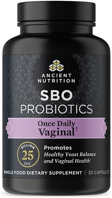 Ancient Nutrition Probiotic za ženske, Enkrat na dan ženski probiotiki za vaginalno zdravje, 30ct, zdravo Yeast Balance za nego žensk, Izdelano z brusnice in jabolčni kis, 25 milijard CFUs*