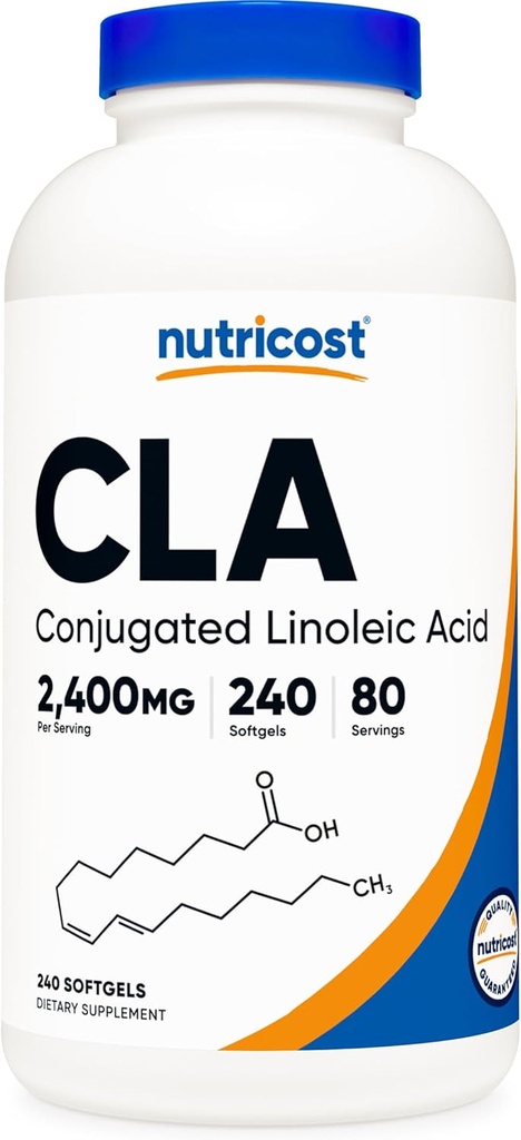 Nutricost CLA (ácido linoleico conxugado) 800mg, 240 Softgels