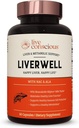 LiverWell Liver Cleanse, Rejuvenescimento, Suporte Metabólico - Suplemento Fígado para Saúde do Fígado w / Altamente biodisponível extrato de cardo de leite, N-Acetil Cisteína, Ácido Alfa Lipóico, Zinco, Selênio - 60 Caps