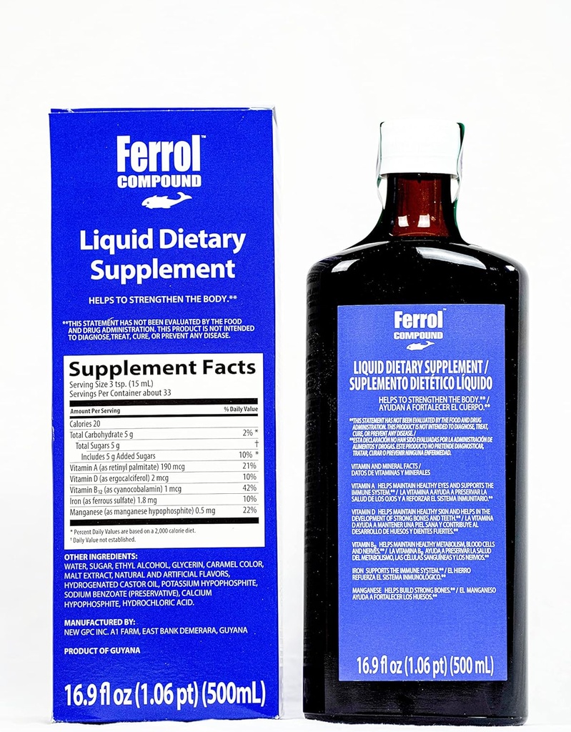 Suplemento dietético composto-líquido 16,9 fl oz (500ml)