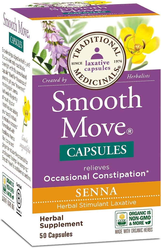 Traditionele geneesmiddelen - Smooth Move Senna, 50 capsules