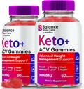 (2 Pack) Balance Blend Keto ACV Gummies, Premium Weight Loss Blend Complex, Keto + Apple Cider ocet, All Natural ACV Keto Formule, Oficial BalanceBlend Keto Plus ACV Gomitas Review (120 Gummies)