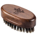BFWood Piccola spazzola per cuscinetti da viaggio - Bristles naturali con legno di noce nero