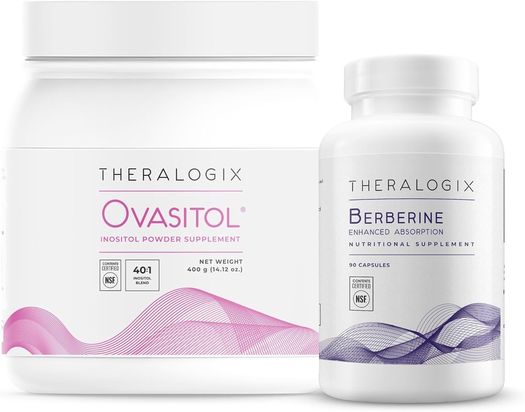 Theralogix Ovasitol Inositool Canister + Berberine Enhanced Absorption Bundle, 14.12 Ounce & 90 Count (2. pakk)