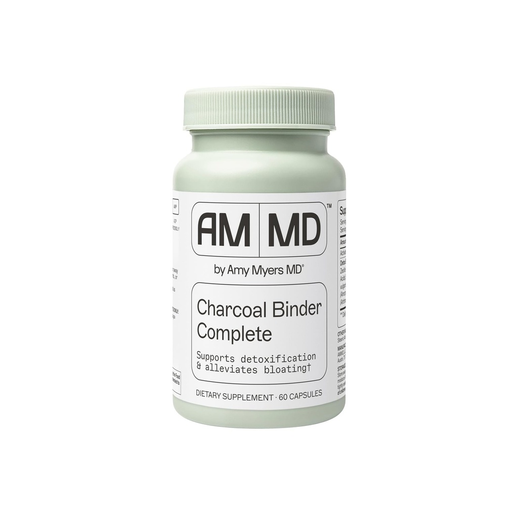 Coconut Charcoal Capsules from The Myers Way Protocol - Natural Activated Charcoal, Gas Reliever & Support for Affects of Mold/Toxins - Dietary Supplement 60 Capsules, 30 Servings - Dr. Amy Myers