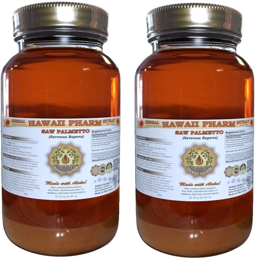 Hawaii Pharm Saw Palmetto (Serenoa Repens) Liquid Extract 2x32 fl.oz