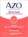 AZO ® Boric Adric Vaginal Suppositions, Ahor Control and intimatic Heal Health with Critic Studioed Boric Adid, Not-GMO, 30 เคานต์