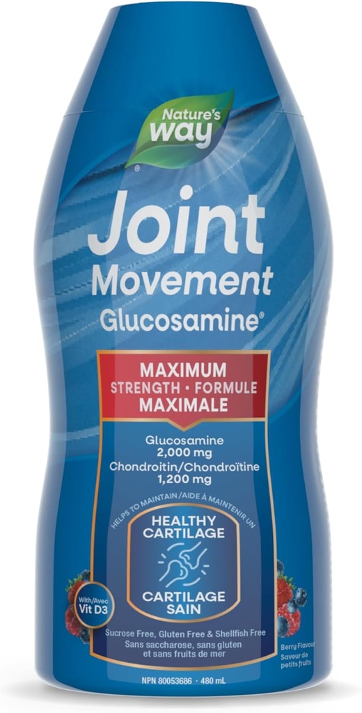 NATURES WAY Liquid Formula Joint Movement Glucosamine, 480 ML