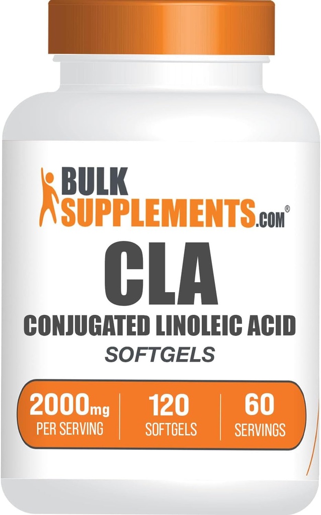 BulkSupples.com CLA Softgels - Conjogled Linusiac, CLA Supplement - Gluten Free, 2 Softlegles ต่อการให้บริการ (2000mg), เคาท์ 120 (Pack of 1)