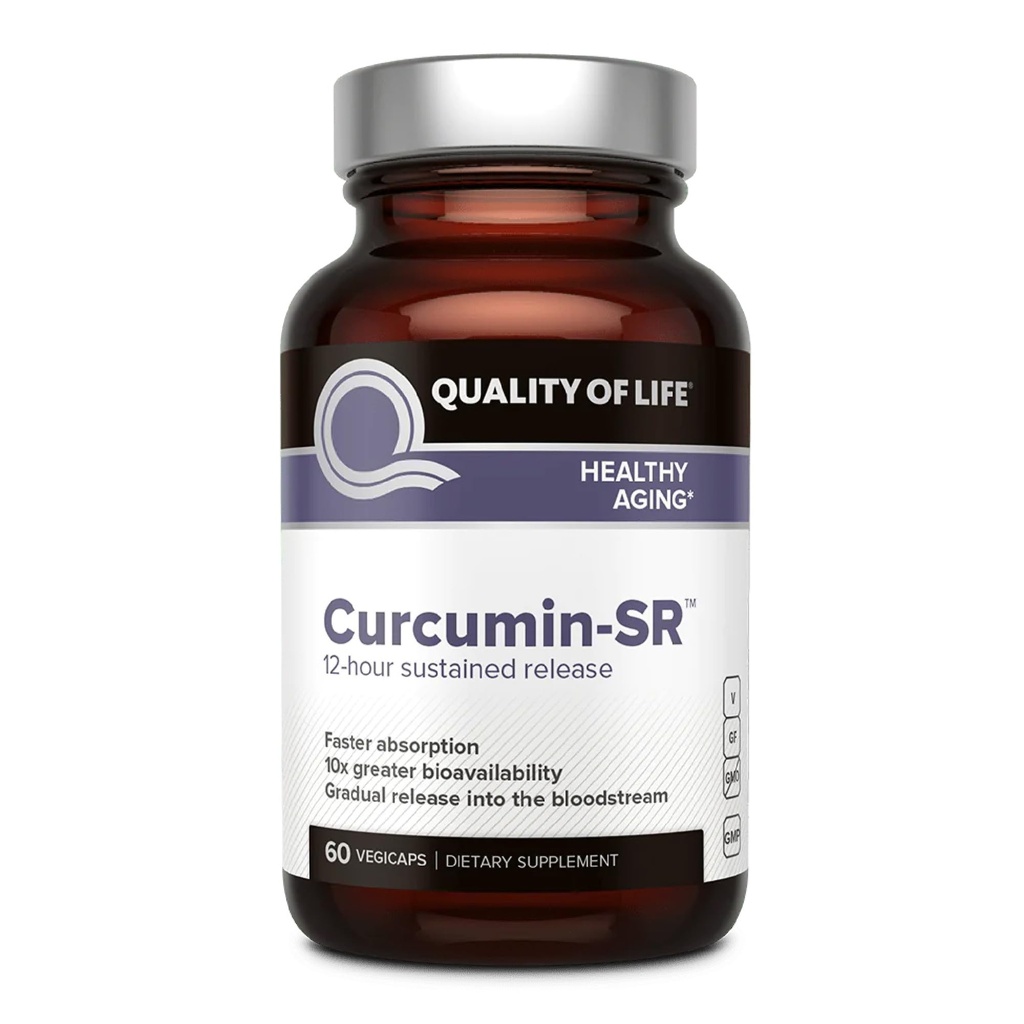 Quality of Life Curcumin-SR - Healthy Aging, Inflammation Support - 60 Vegicaps