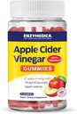 Enzymedica, Apple Cider Vinegar Gummies, laget med moren, 12 organiske, USA-Grown Apples per flaske,[c][c] 1000 mg vitamin B12 per servering, Naturlig Apple, 74 Count