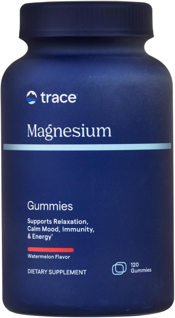 Trace Mines Magnesium Gunallies - ajuda a un joc d'atenció tranquil - Magnesi Chewables per a nens i adults - Bone, Digestion, Coral i Immene - Watermelon Flavor - 120 (120 Servings)