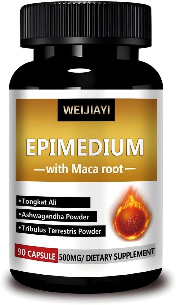 Epimedium pode melhorar a função sexual masculina - Super Epimedium, contendo 500 miligramas por serviço, combinado com extratos de Dongge Ali, Saw Palm, Ginseng, e Black maca Root,...