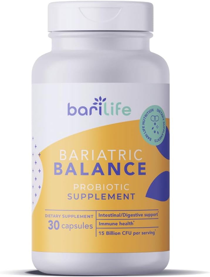 Bari Life probiotikus kiegészítés, post- Op Bariagary Probiotics for Digestive Health, 30 Könnyen nyelhető kapszula, 15 milliárd CFU