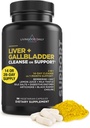 Livingood Daily Liver & Gallbladder Cleanse oder Support Supplement mit Milchdistel, Ox Bile, Bile Salts, Verdauungsenzyme und Artichoke Blatt Extrakt, Verdauungs- und Leberunterstützung, 56 Kapseln