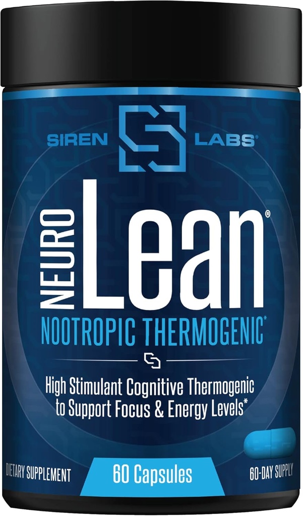 Siren Labs Neuro Lean termogenico concentrato per la salute, perdita di acqua, energia e messa a fuoco - 60 capsule