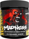 Mutant Madness 's 124; Pre Workout Performance and Pump Blend zawiera L- Citruline, Beta- Alanine, Tauryne, L- Tyrosine (Lemonade)