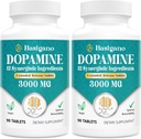 Dopamine Supplement for Women & Men with Ashwagandha, L-Theanine & Magnesium, Vegan Extended-Release 90 Tablets, Pack of 2