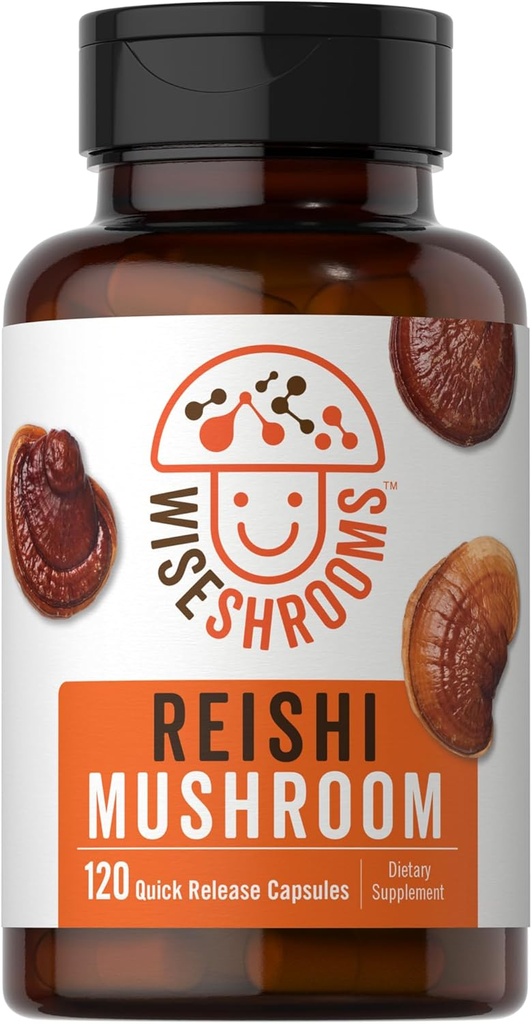 Karlyle Reishi Mushroom קפסולות לחלץ | 5000mg | 120 Count | Non-GMO & Gluten Free Supplement