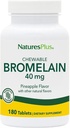 Natures Plus Bromelain Chewable - 40 mg - Suplemen Protolytic Alam - 180 Tablet Chewable (180 Pelayan)