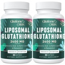 8-in-1 Liposomal Glutathione 2400 MG, High Absorption Antioxidant Formula – with Hyaluronic Acid, Alpha-Lipoic Acid, Resveratrol - Skin, Liver Detox & Immune System, 120 Softgels