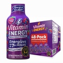 Vitamin Energy Mood+ Extra Strength Energy Shot Tropical Berry 48 Pack, 260mg Natural Caffeine, B-Vitamins, Rhodiola, Chamomile, Mood & Energy Support, Zero Sugar, Gluten-Free, Vegan, 1.93 fl oz