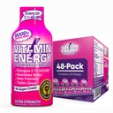 Vitamin Energy Mood+ Extra Strength Energy Shot Tropical Berry 48 Pack, 260mg Natural Caffeine, B-Vitamins, Rhodiola, Chamomile, Mood & Energy Support, Zero Sugar, Gluten-Free, Vegan, 1.93 fl oz
