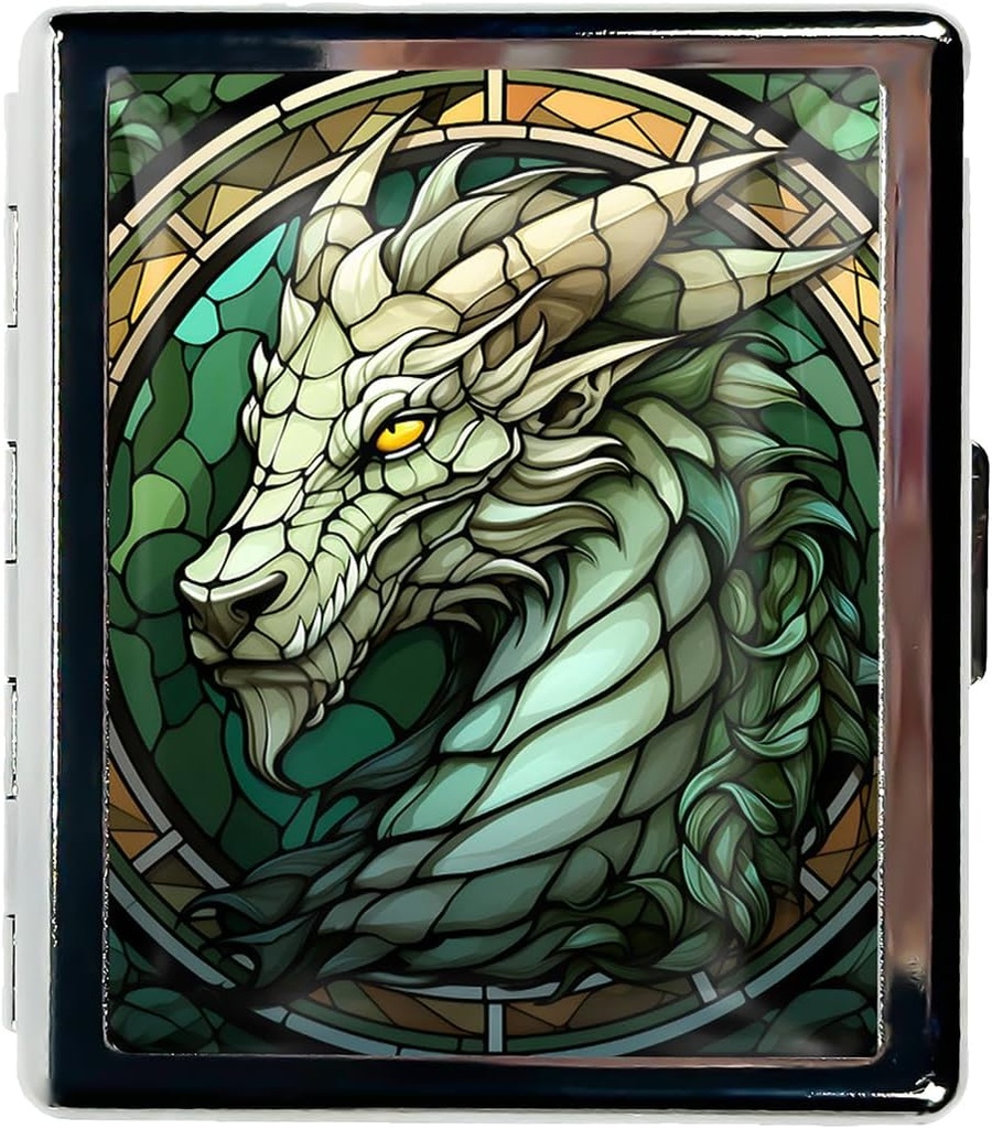 Travel Pill Organizer Small Pill Case for Purse Essentials 7 Days Cute Pill Box with Mirror Portable Pill Box for Pocket edo Purse Pill Containe Travel Gifts (Dragoi berdea)