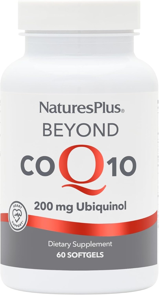 NaturesPlus Beyond CoQ10-200 mg Ubiquinol - 60 Swallow Softgels - Yüksek Potency, Yüksek Aborpsiyon Tamam, Kalp Sağlığı, Antioksit - 60 Hizmetler