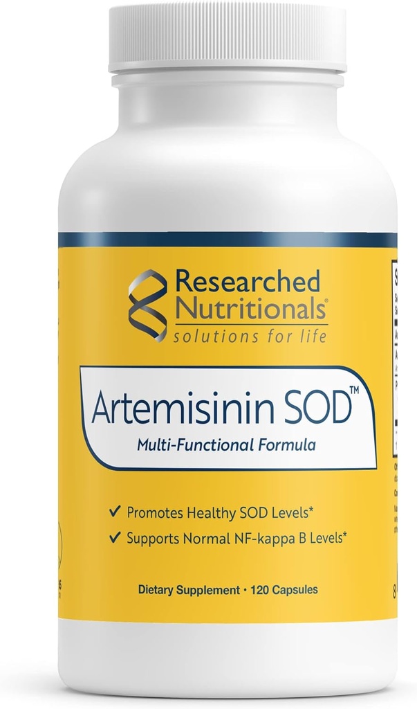 Forskningsrelaterte næringsstoffer Artemisin SOD - immunstøtte Supplement med Artemisinin, Grønn Te Ekstrakt, Quercetin, Turmeric Curcumin & Black Walnut (120 kapsler)